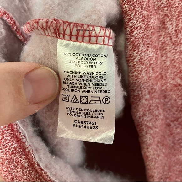 Loft puffed sleeve sweatshirt red white size small - Picture 6 of 8